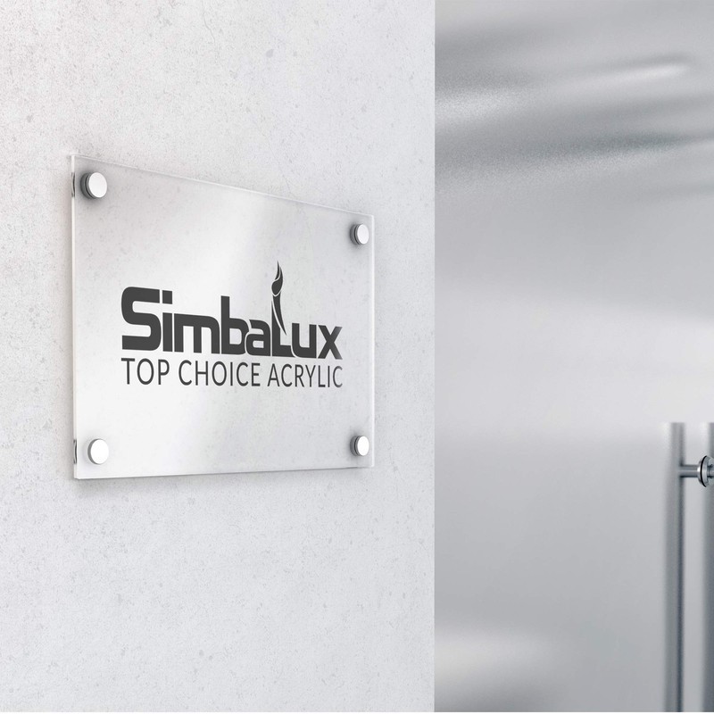 SimbaLux Acrylic Sheet Clear Cast Plexiglass 12” x 12” Square