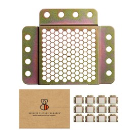 74 Pcs Picture Hanging Kit, The Ultimate Picture Hangers for Wood Frames and Canvases, for use on Drywall, Requires No Measuring or Moving Hardware to Hang Artwork, Hangs 6 Frames