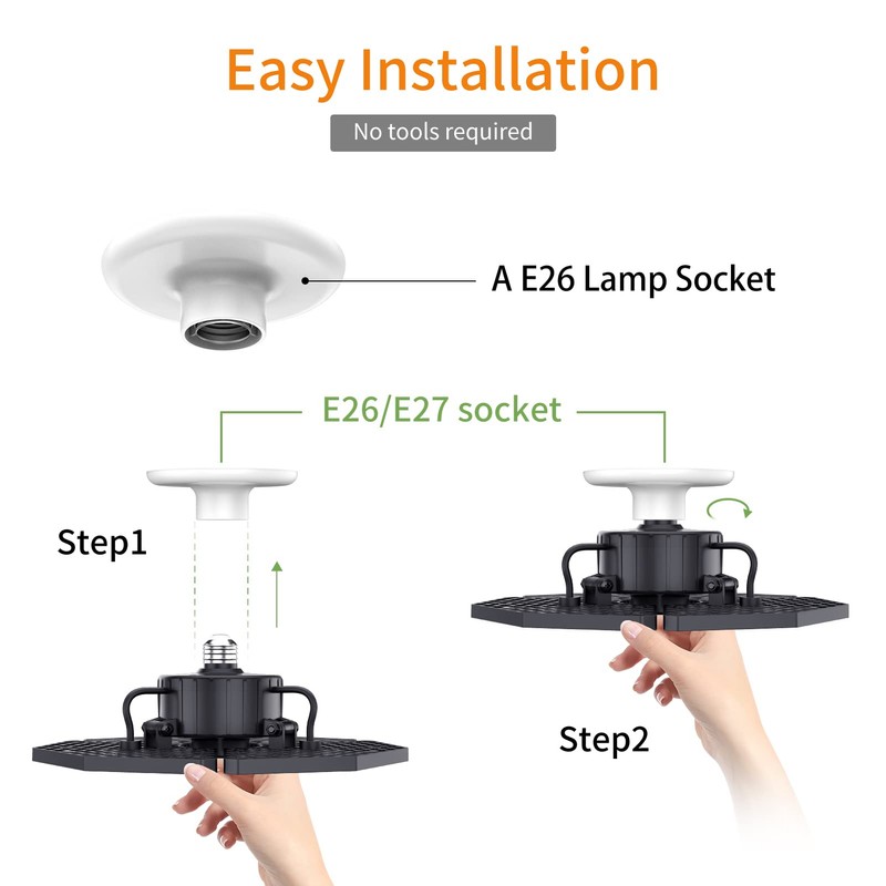 KERNOWO LED Garage Lights, 140W 18500 Lumens Garage Ceiling Lighting,