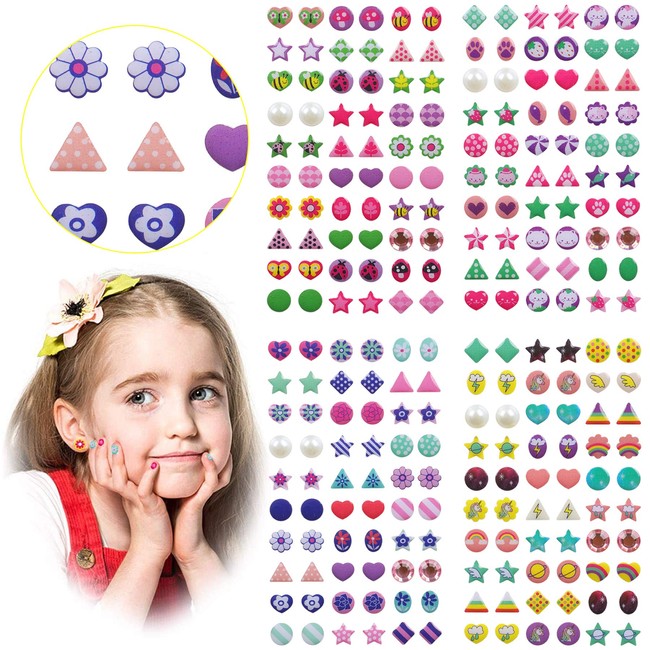 240 Piece Sticker Earrings 3D Gems Sticker Girls Sticker Earrings Self-Adhesive Glitter Craft Crystal Stickers