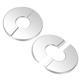 M METERXITY 2-Pack Wall Split Flange, for 0.9 Inch/22mm OD Pipe 304 Stainless Steel Escutcheon Plate Round Self-Adhesive Plumbing Cover Plates for Water Pipe/Faucet