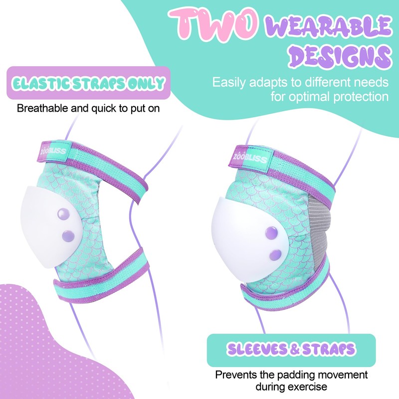 ZOOBLISS Knee Pads for Kids, Toddler Knee and Elbow Pads