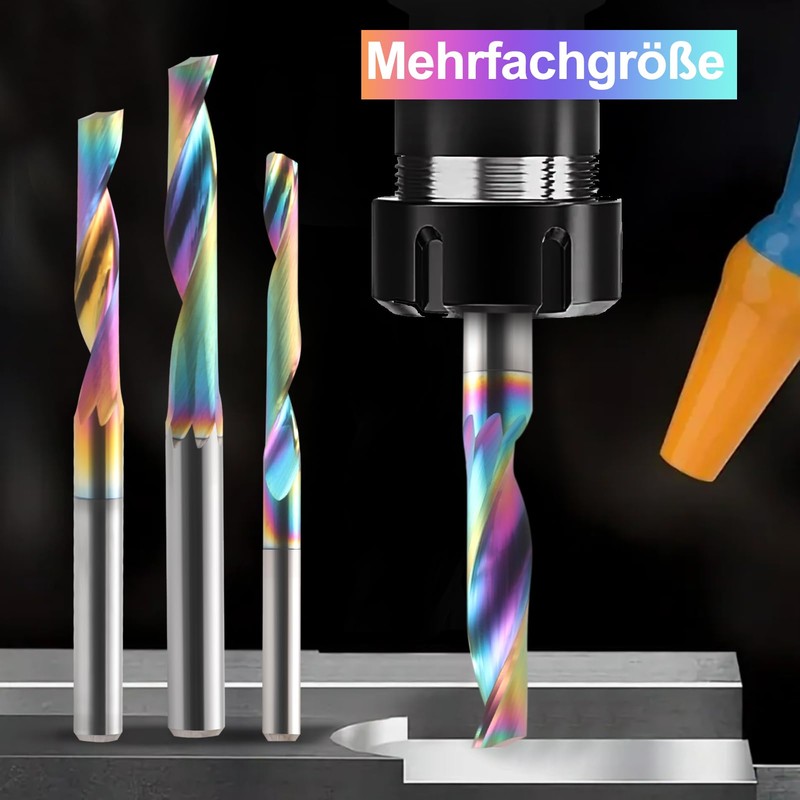 Trvoxviq CNC Milling Cutter with a Groove for Aluminium, 6