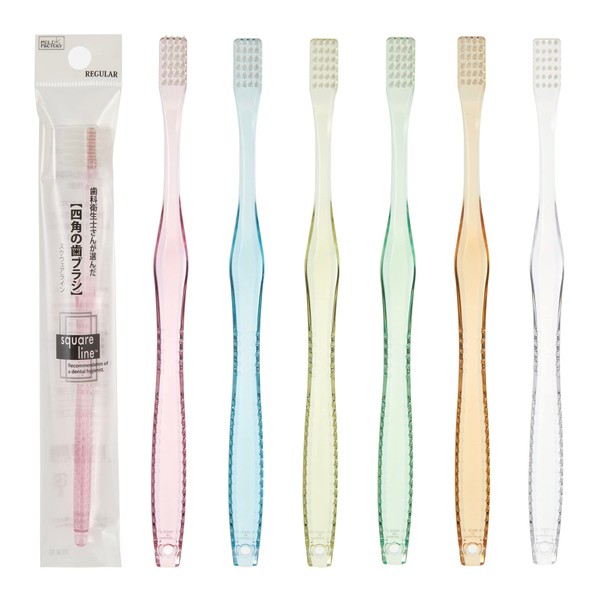 MOLD FACTORY Toothpaste Pro Dental Hygienist's Choice Square Toothbrush Square Line 6 Pack 4 Rows 24 Holes (REGULAR)
