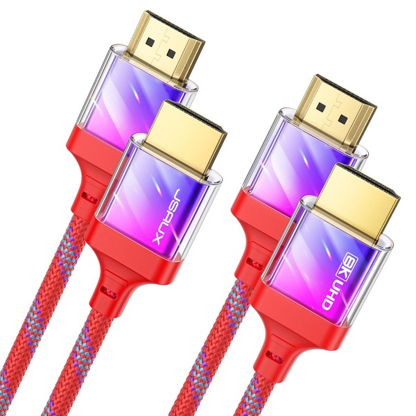 JSAUX 8K HDMI to HDMI Cable Red 3 Metres