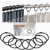 28 Pcs Black Shower Curtain Rings, 2 Inch Rustproof Decorative