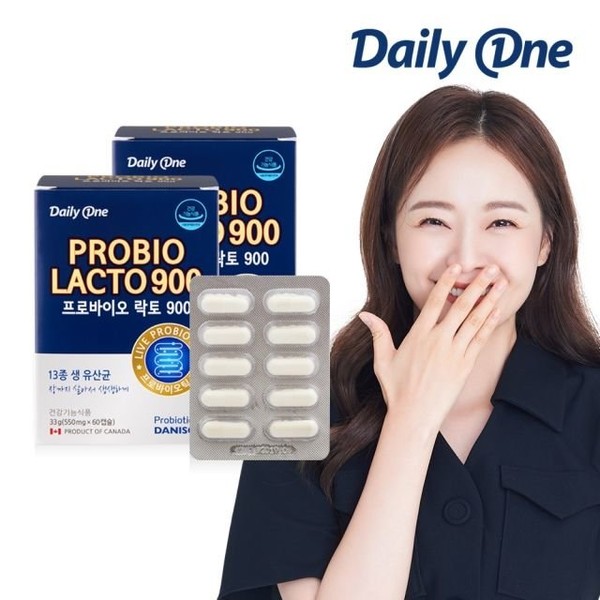 [Daily One] Daily One Probio Lacto 900 Lactobacillus 2 cans / [데일리원] 데일리원 프로바이오락토 900 유산균 2통