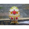 VOANZO Retro Creative Metal Toothpick Holder Flower Pattern Egg Shape