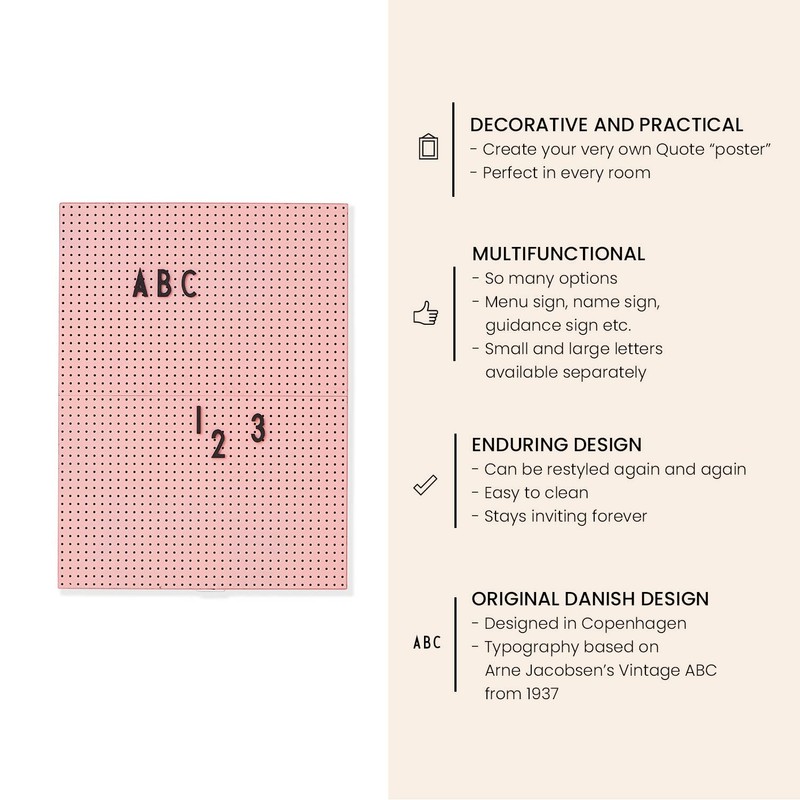 Design Letters Message Board A4 Pink | A4 A3 A2