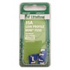 Littelfuse LMIN015.VP MINI Low Profile 15 Amp Carded Blade Fuse,