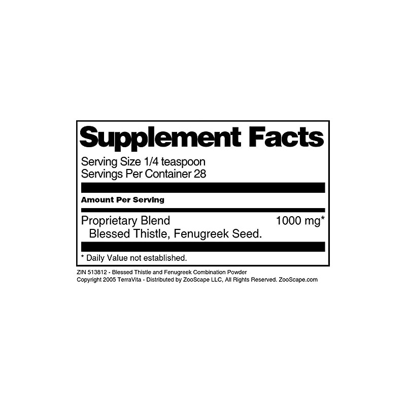 Blessed Thistle and Fenugreek Combination Powder (1 oz, ZIN: 513812)