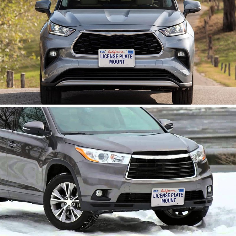 No Drill Front License Plate Bracket Mount Kit Compatible with