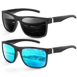 ANYLUV Polarized Sunglasses-for-Men Mens-Sunglasses Square: Unisex Lightweight Sun Glasses with UV400 For Driving Fishing