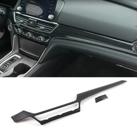 KELEIMAI Car Accessories Fit for Honda Accord 10th Gen 2018-2022 Inner Dashboard Center Console AC Switch Button Panel Stripe Cover Trim (Carbon Fiber Style) ABS 2 PCS