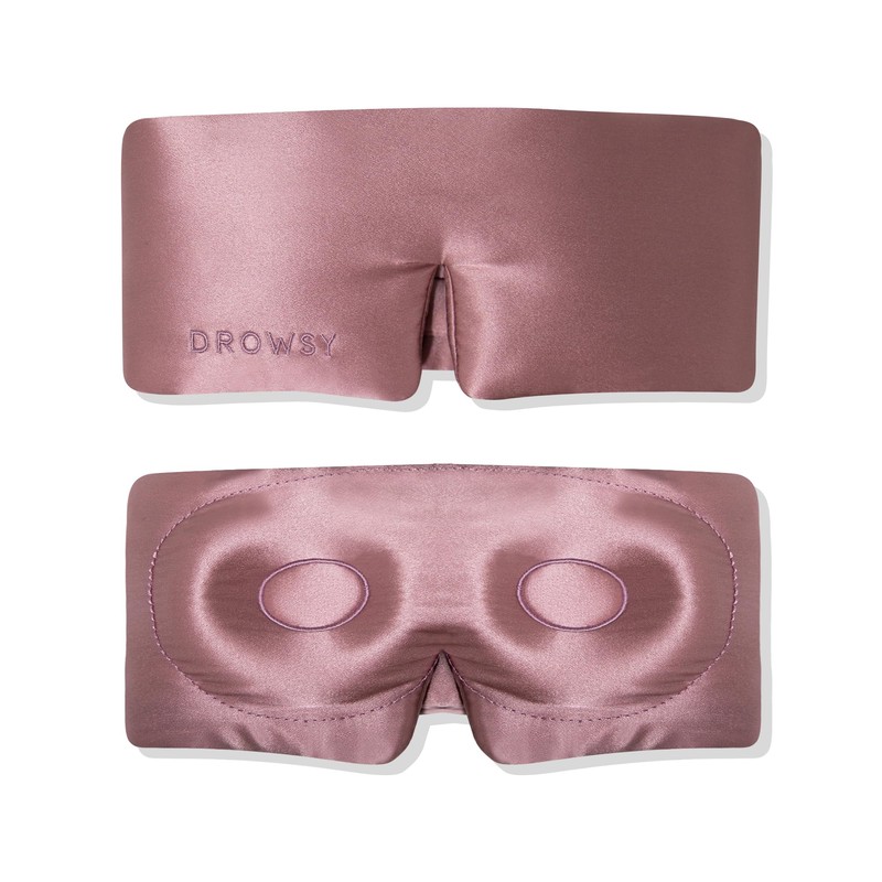 DROWSY Eyelash Protecting Silk Sleep Mask for Natural Lashes &