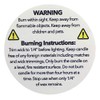 Candle Warning Instruction Labels 1.5 Inch 500 Total Stickers