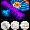 Hanukkah Neon Sign Decorations for Home, Happy Hanukkah Star of
