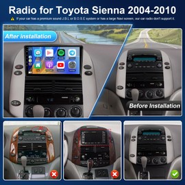 Leadfan Car Radio for Toyota Sienna 2004-2010 Stereo Upgrade Compatible with Wireless Apple CarPlay Android Auto for JBL, 9'' TouchScreen Bluetooth WIFI GPS Navigation MIC Backup Camera SWC MirrorLink
