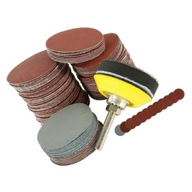 Gatuida 100pcs 25mm Round Sandpaper Sheets Emery Cleaning Papers for Metals Iron Aluminum Wood Ceramics Furniture