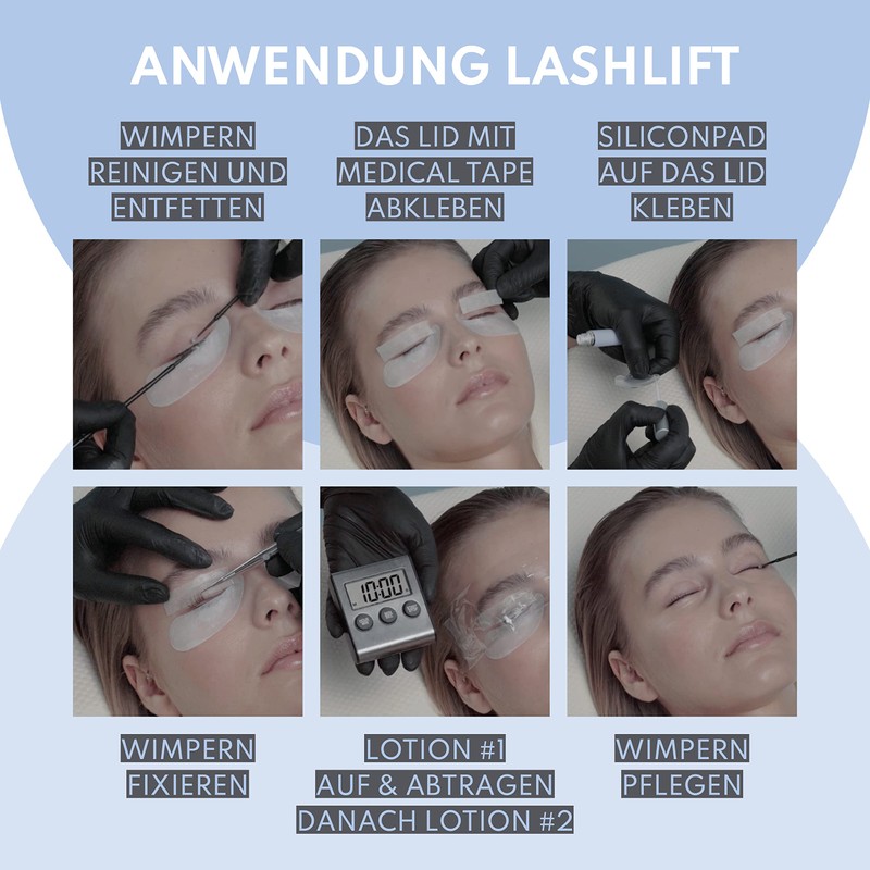 Augenmanufaktur Eyelashes and eyebrow lifting combination kit - for more