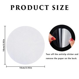 20 Pieces Non Slip Bath Stickers, Round Non-Slip Bath Stickers, Non Slip Bathtub Stickers, Transparent Anti-Slip Stickers for Bath and Shower, for Bath Tub, Stairs, Shower Room (10 cm/4 Inch, Clear)