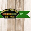 Combat Veteran Vietnam Service Ribbon Lapel Pin - 1.5 Inches