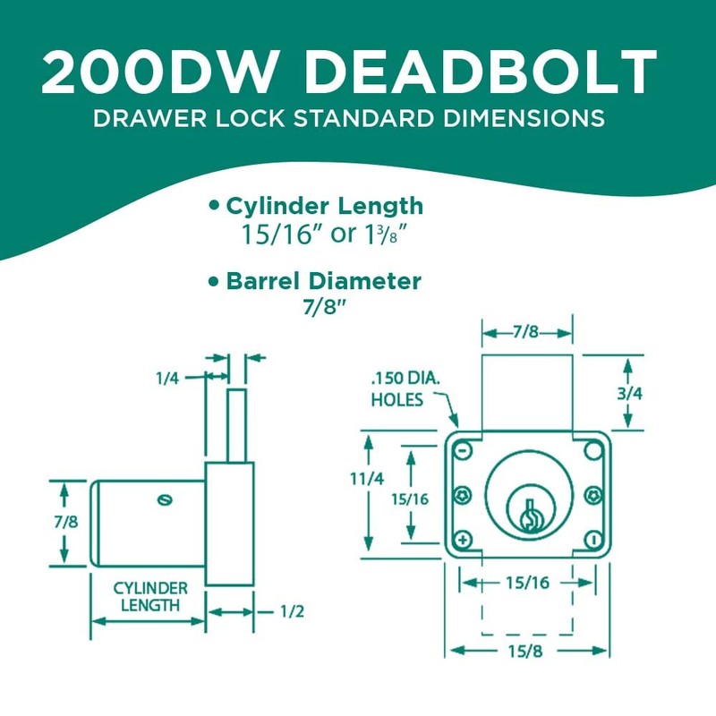 Olympus Lock 200DW Deadbolt Lock | 1-3/8" Chrome Key Lock