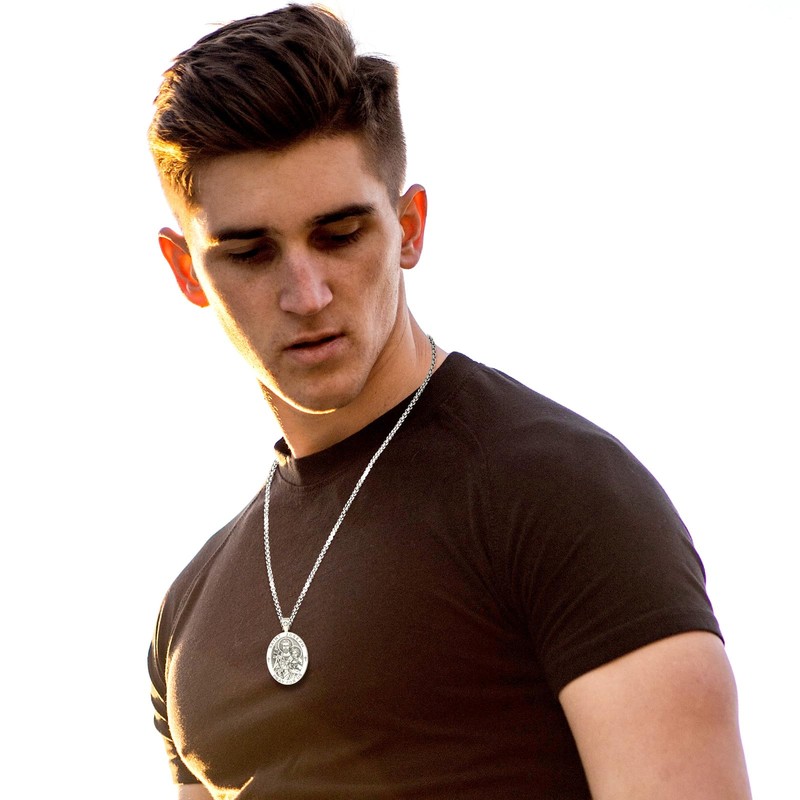 Eusense Archangel Michael/Saint Christopher/Saint Jude Thaddeus/Seven Archangels/Holy Mary/Jesus Cross Pendant