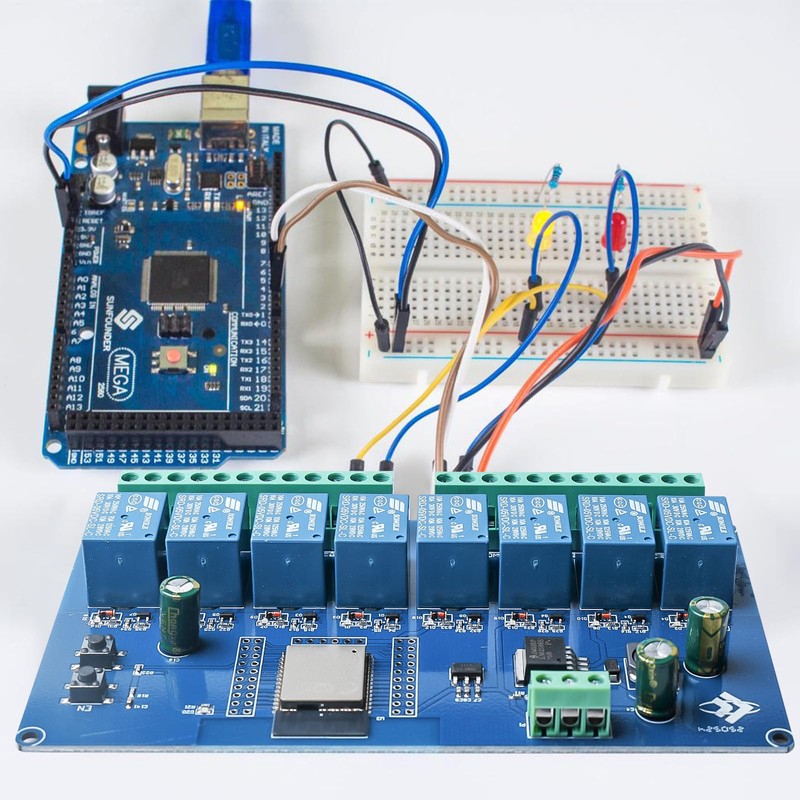 ESP 8-Channel Relay Module, WiFi Bluetooth BLE Module ESP-32 Relay