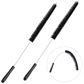 Set of 2 Dryer Ventilation Brush Cleaning Brush Washer Dryer Long Flexible Stick Clothes Washing Machine Cleaning Tool Refrigerator Coil Brush Gap Cleaning Dirt Dust Lint Block