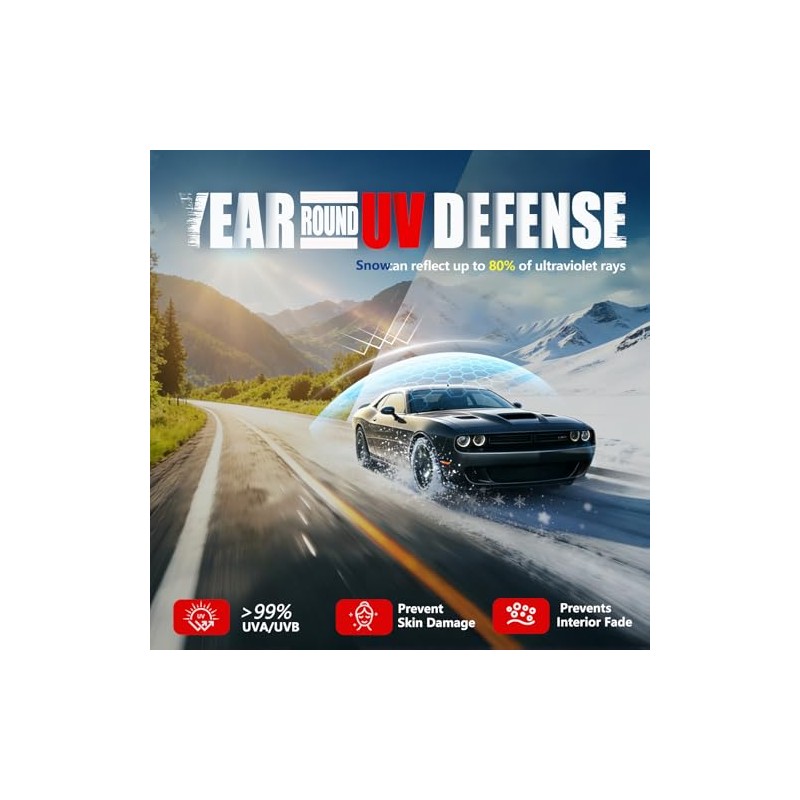 Vepagoo 20% VLT Ceramic Window Tint Film for Privacy and