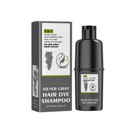 Hair Colour Shampoo Silver, Natural Hair Dye Shampoo, 100% Grey Coverage, Easy & Quick, Anti Grey Shampoo, Hair Dye Shampoo for Men and Women, 100 ml