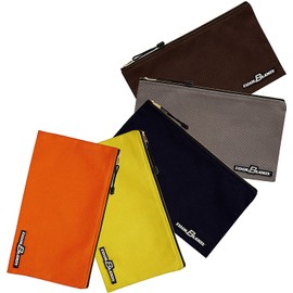 5 Pack - Canvas Tool Bags, Heavy Duty 16 oz. Multi-Purpose Tote Bag with Dependable Metal Zippers. Organize Smarter & More Efficiently with Durable Storage, 12.5” x 7” Pouch, For Men, Women, Kids