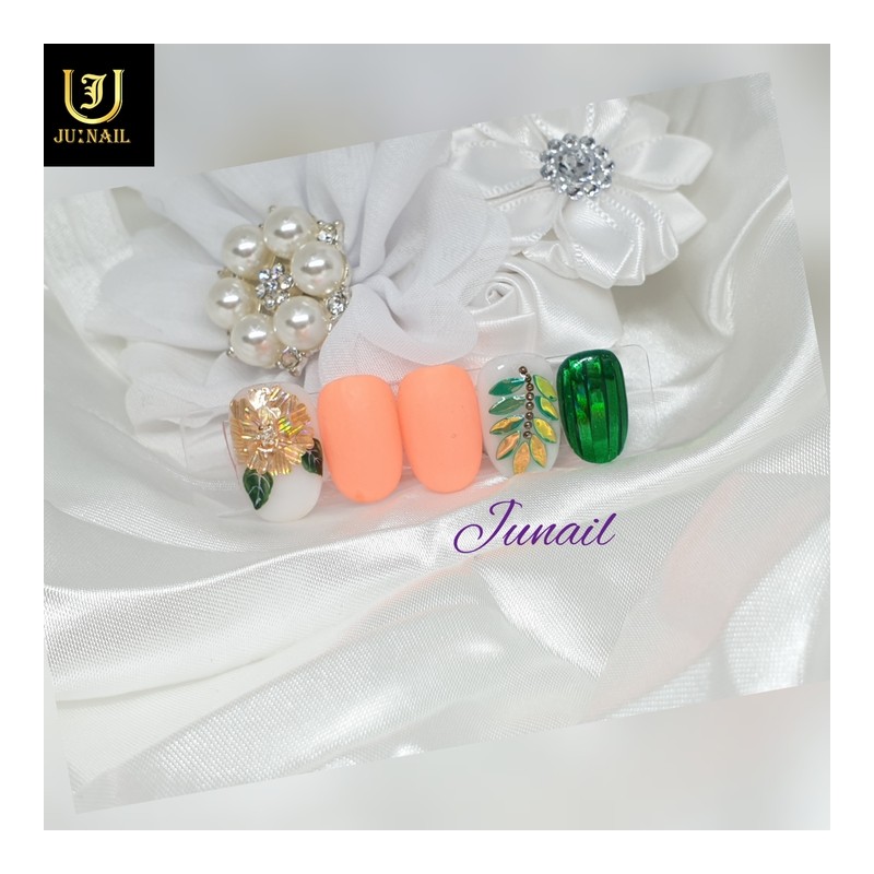 Handmade nail tips when the camellia blooms - Short C