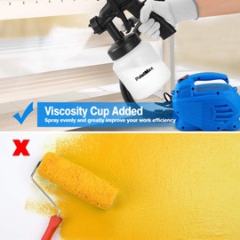 Moclever® HVLP Electric Paint Sprayer – 800ml/min High Power Spray Gun with 3 Patterns, Adjustable Valve Knob, Quick Refill Lid, Easy Cleaning for Home & DIY Projects