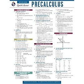 Precalculus - REA's Quick Access Reference Chart (Quick Access Reference Charts)