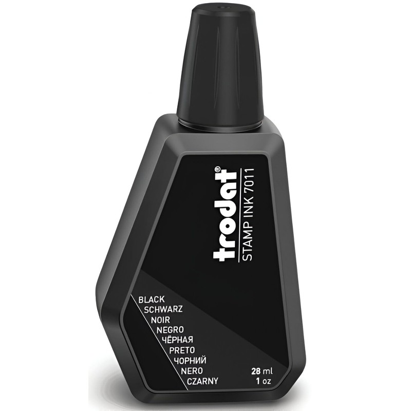 Trodat 7011 Tinta para Sellos de Entintado Manual, 28ml, Negra