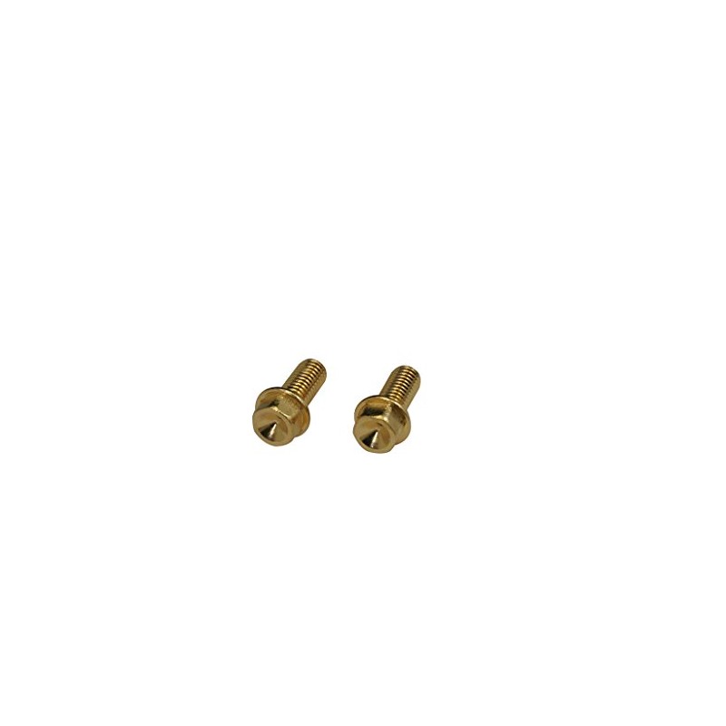 POSH 810750-015 2PCS 24K Small Flange Hex Bolts 24K Plated