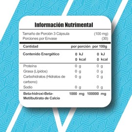 Meta Nutrition HMB, 1000mg de beta-hidroxi beta-metilbutirato, 90 cápsulas, 30 Servicios