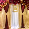 JYFLZQ Gold Sequin Backdrop Curtain 4x10ft(WxH) 2 Panels Glitter Sequence