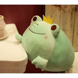 NatureMan Super Soft Frog Plush Stuffed Animal,13.8 inch Cute Plush Crown Frog Stuffed Squishy Animal Toy，Soft Frog Snuggly Hugging Pillow Cuddly Gift for Friend
