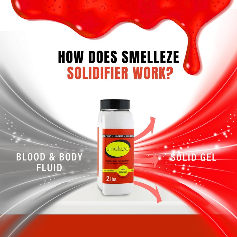 SMELLEZE Blood & Body Fluid Waste Clean Up Super Absorbent,