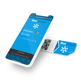 QR Code Sticker for Contents of Food Storage Containers, Tupperware, Fridges, Save and Retrieve Contents and Expiration Date via Smartphone App, via QR Code, Smart Home (XS, 16 Stickers)