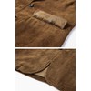 Chouyatou - chamarra deportiva de pana para hombre, Marrón, Small