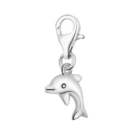 Quiges 925 Silver Seahorse Charm Pendant with Lobster Clasp for Bracelets, Sterling Silver, No Gemstone