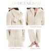 COZYPOIN Womens Fleece Onesies Pajamas Fuzzy Sherpa Adult Hooded One