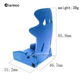 Chanmoo 1/10 RC Crawler Car Toy Seats Simulation Plastic Chair Accessories for 1:10 Scale RC Rock Crawler Buggy Truck Car Traxxas TRX4 Axial SCX10 90046 RC4WD D90 D110 TF2 Tamiya Gen8 2Pcs (Black A)