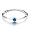 925 Sterling Silver Mother Daughter Birthstone Stackable Rings Set -