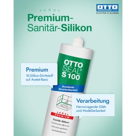 OTTOSEAL OTTOSEAL S 100 Premium-Sanit?r-Silikon 300 ml Kartusche C01 weiss