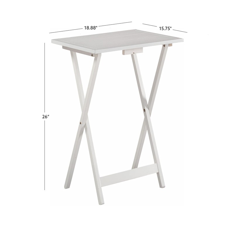 Powell Gemma Tray Table, White